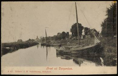 De haven aan de Durgerdammerdijk te Durgerdam, 1900